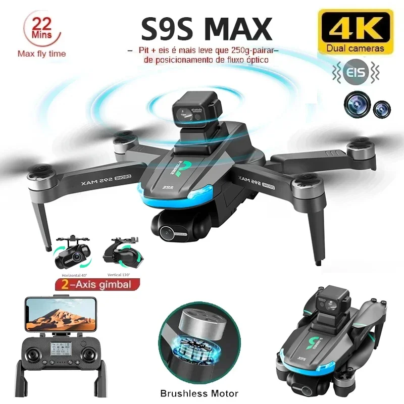 Drone Gimbal Brushless - Drone MINI S9S MAX Baru 4K