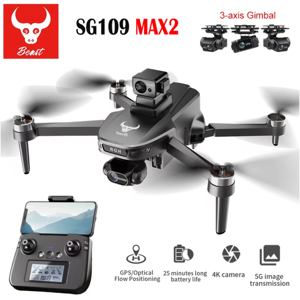 Drone Gimbal Brushless - SG109 MAX2 Drone kamera FPV 8K