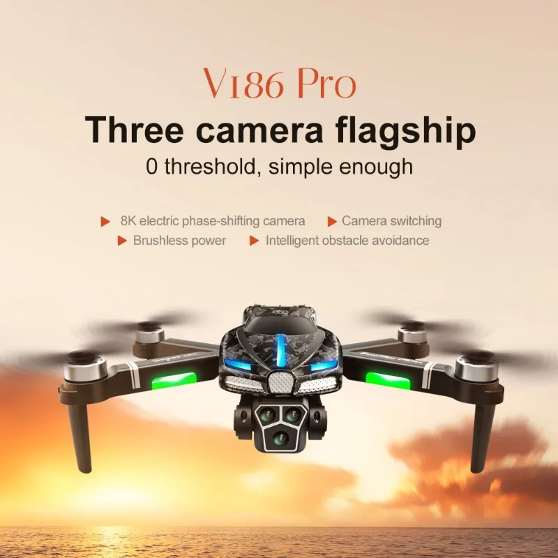 Drone V186 Pro Baru Motor Tanp - Drone Gimbal Brushless ulasan dan harga