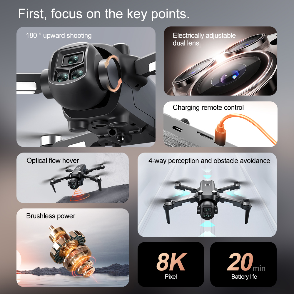 Drone Lenovo V156 MAX HD WIFI  - Drone Gimbal Brushless ulasan dan harga